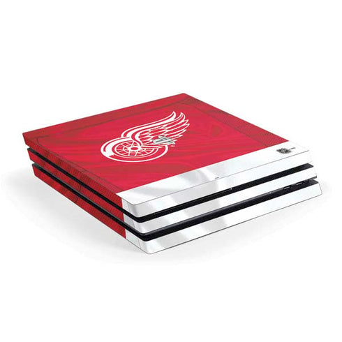 NHL Detroit Red Wings Home Jersey PS4 Pro Console Skin